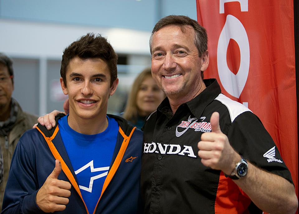 La rencontre Marquez/Spencer. (Photo : TRAJECTOIRE Honda Bordeaux).