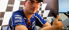 Jorge Lorenzo, de bonne humeur lors de la Conférence de Presse. (Photo : Thomas/©OffBikes)