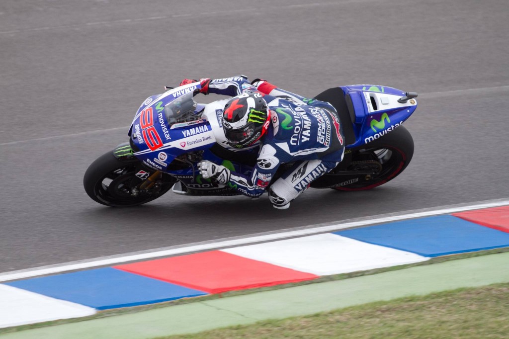 Malgré le meilleur temps ce matin, Jorge Lorenzo signe le 9ème temps en FP2 à 2.2s de Marc Marquez. (Photo : Argentina MotoGP)