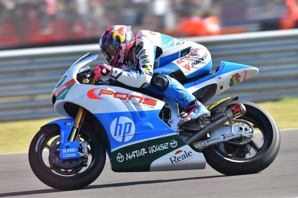 À l'instar de son coéquipier à Austin, Luis Salom s'empare de son premier podium Moto2. (Photo : Pons)