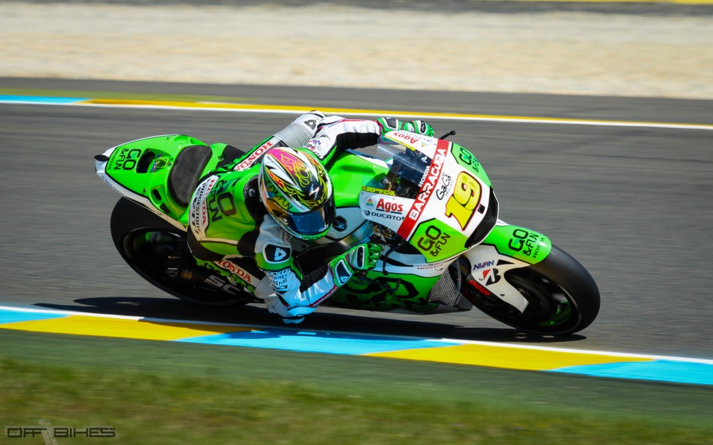 Après un début de saison difficile, Alvaro Bautista monte sur le podium pour la 3ème fois de sa carrière MotoGP. (Photo : Thomas/OffBikes)