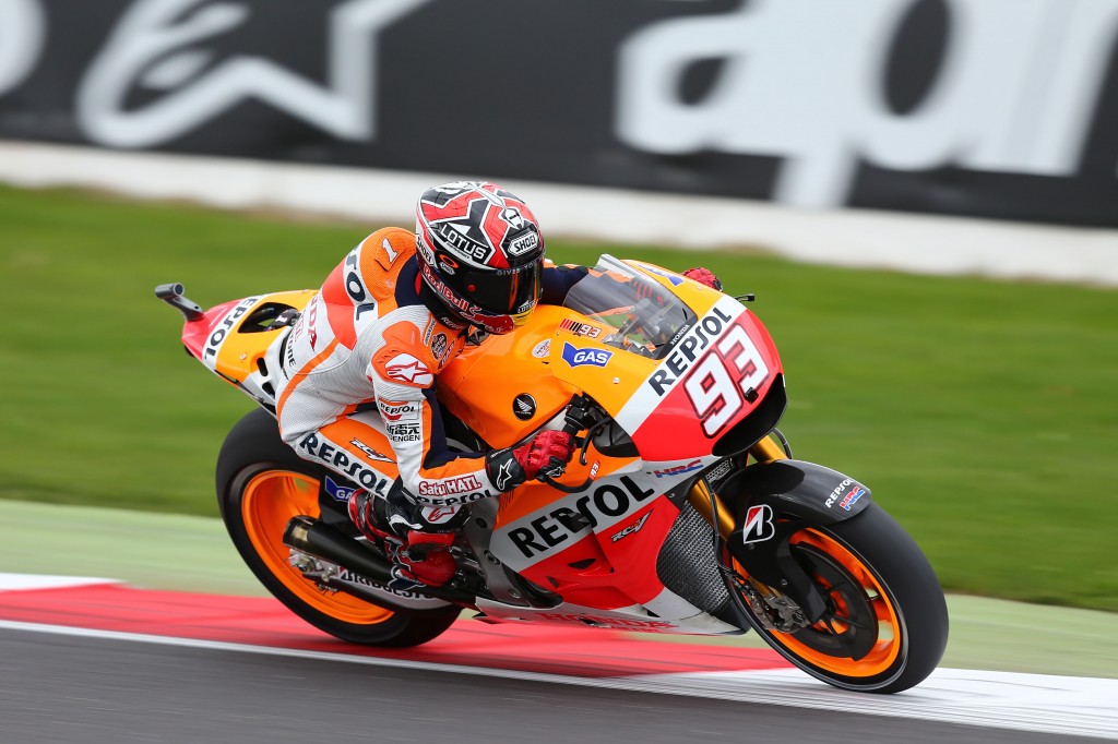 Marc Marquez, indétrônable à Silverstone. Il s'empare de sa 10ème pole position cette saison. (Photo : Honda Repsol)