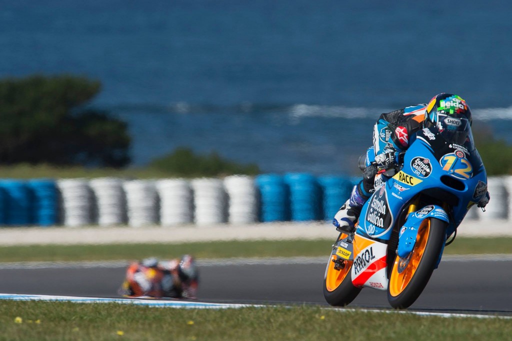 Malgré l'aspiration dans la dernière ligne droit, Alex Marquez échoue à 0.029s de Jack Miller. (Photo : Estrella)