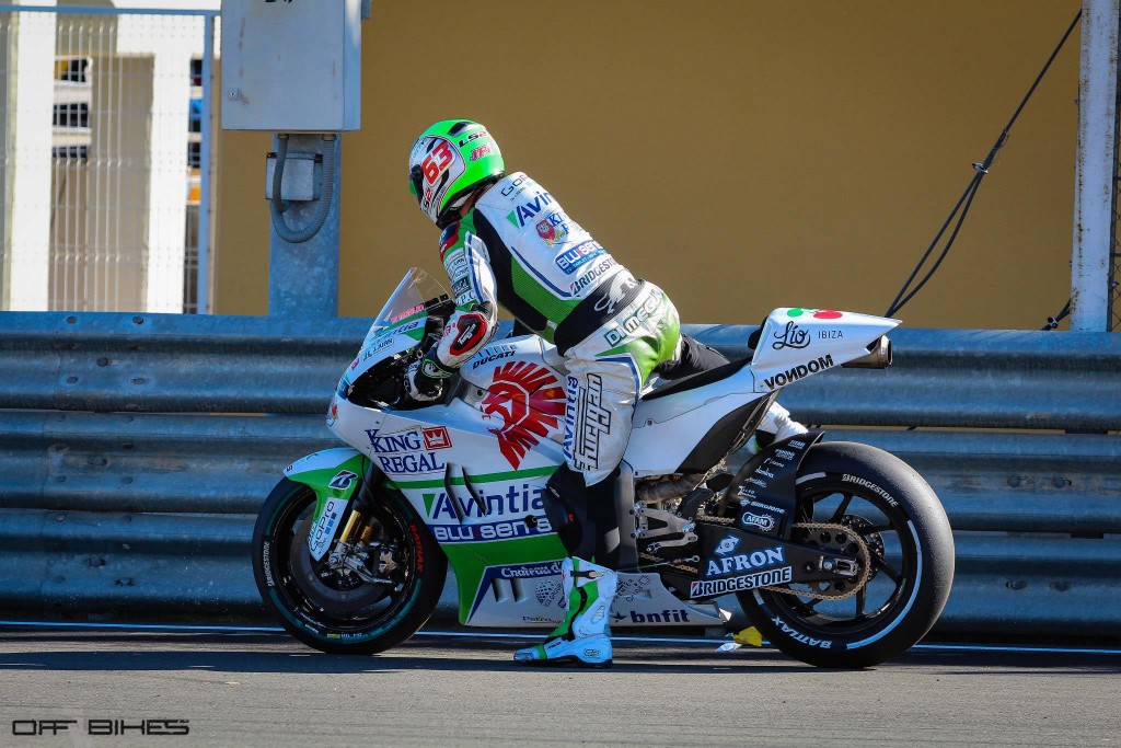 Malgré un problème technique lund matin, Mike Di Meglio dresse un bilan positif de ce test à Valencia. (Photo : Tom/OffBikes) 