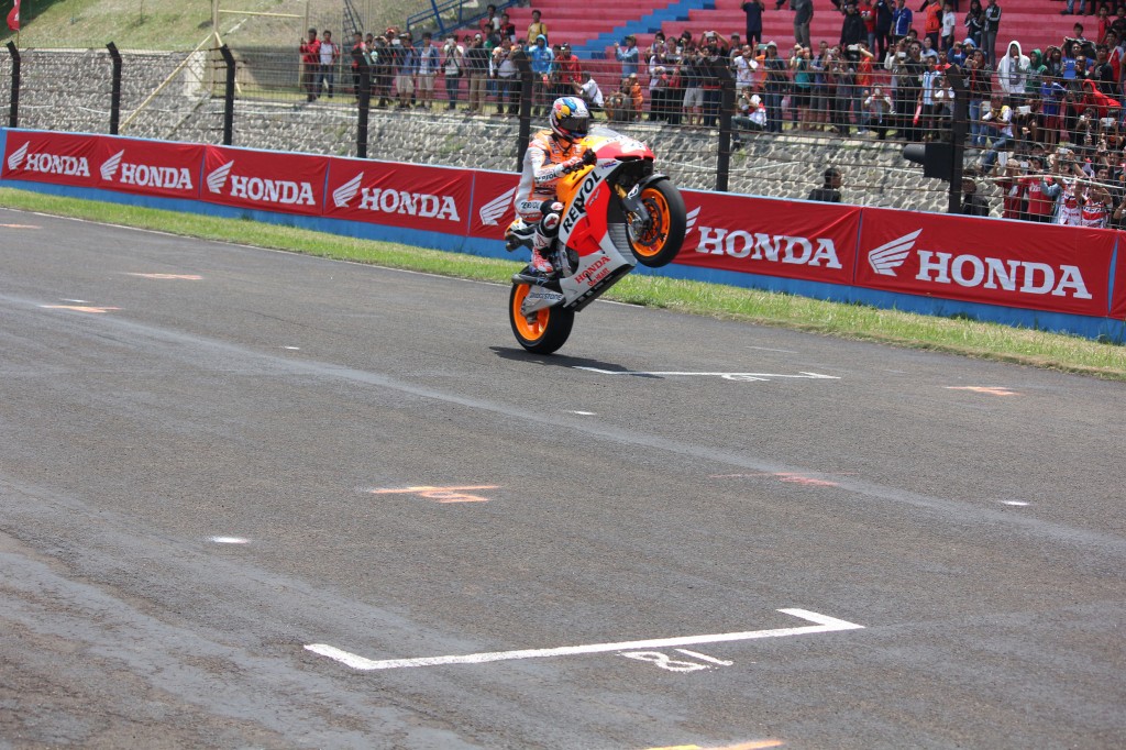 Dani Pedrosa et Marc Marquez ont fait une apparition à Sentul la saison dernière. (Photo : Honda Repsol)