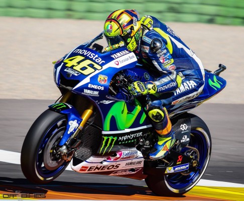 Valentino Rossi a retrouvé les Michelin aujourd'hui. 