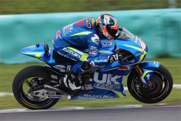 Alex Rins a retrouvé ses marques sur la GSX-RR 2016 après sa lourde blessure survenue à Valencia. (Photo : Suzuki)